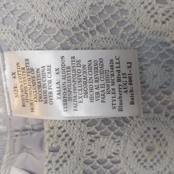 Blueberi Boulevard Girls Party Dress Size 6X - Picture 9 of 11